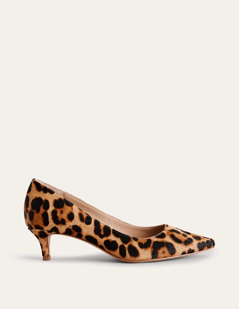 Lara Low-Heeled Court Shoes Leopard Women Boden