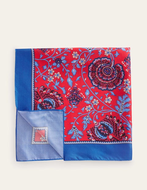 Square Silk Scarf Red Women Boden
