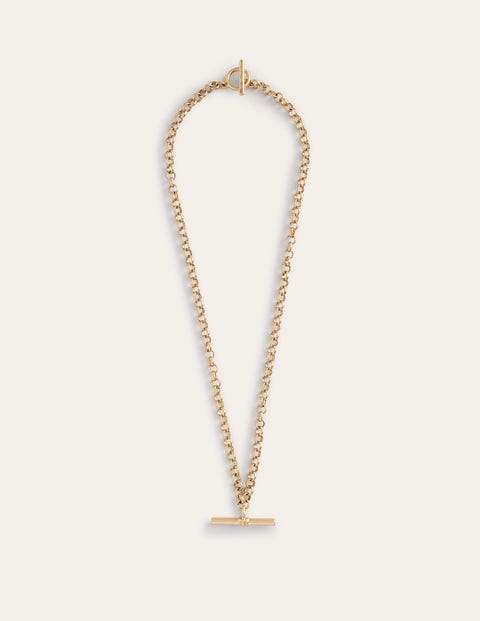 Boden T-bar Chain Necklace Gold Women
