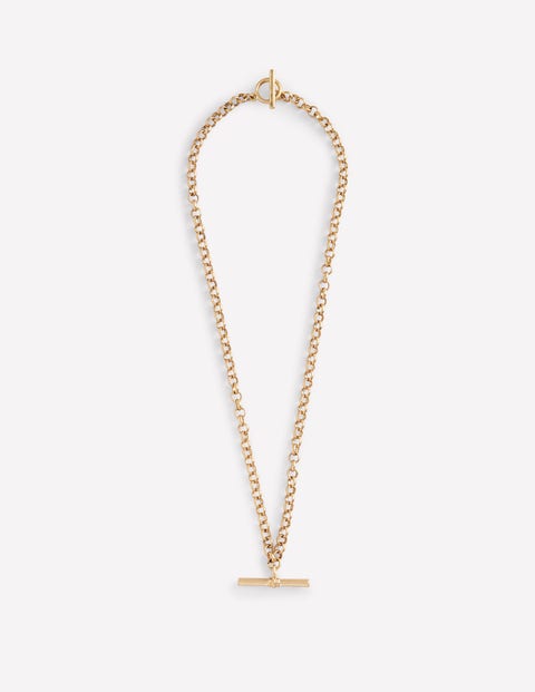 Boden T-bar Chain Necklace Gold Women