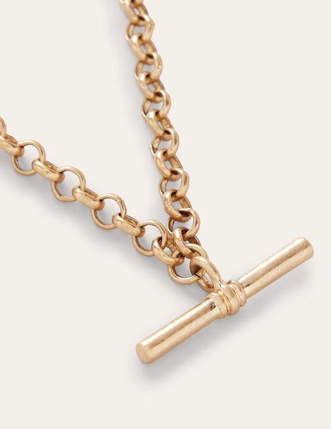 Gold T Bar Chain Necklace | New Look