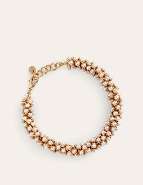 Cluster Pearl Bracelet Gold Women Boden