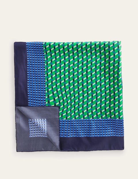 Large Square Silk Scarf Green Women Boden