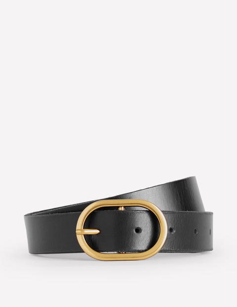 Boden Classic Leather Belt Black Women