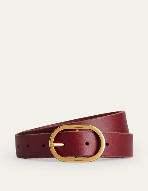 Classic Leather Belt Red Women Boden