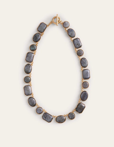 Chunky Semi-Precious Necklace Black Women Boden