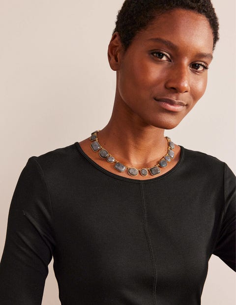 Chunky Semi-Precious Necklace Black Women Boden, Black