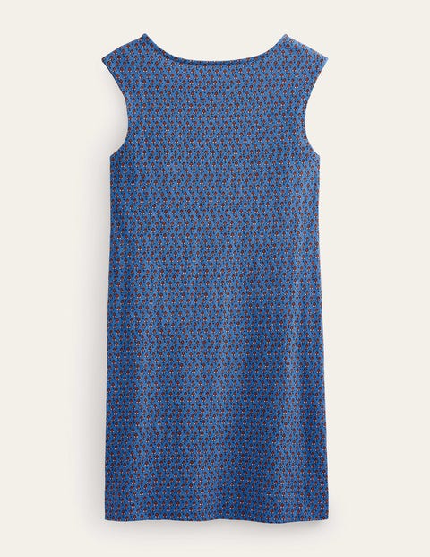 Sleeveless Jersey Shift Dress Blue Women Boden