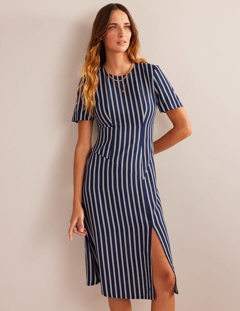 Women's Dresses | Striped Fine Knit Midi Dress – MELODY247