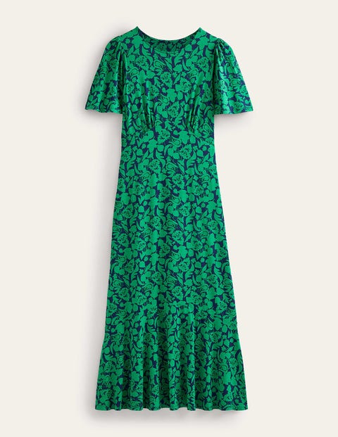 Flippy Jersey Midi Dress XXX Green Women Boden
