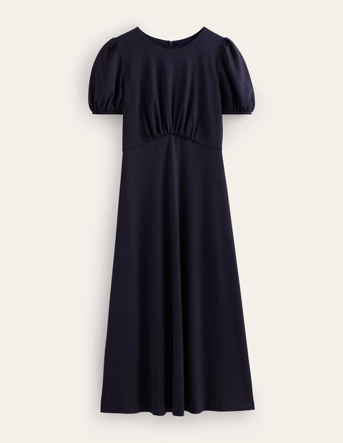 Nancy Ponte Midi Dress - Navy | Boden US