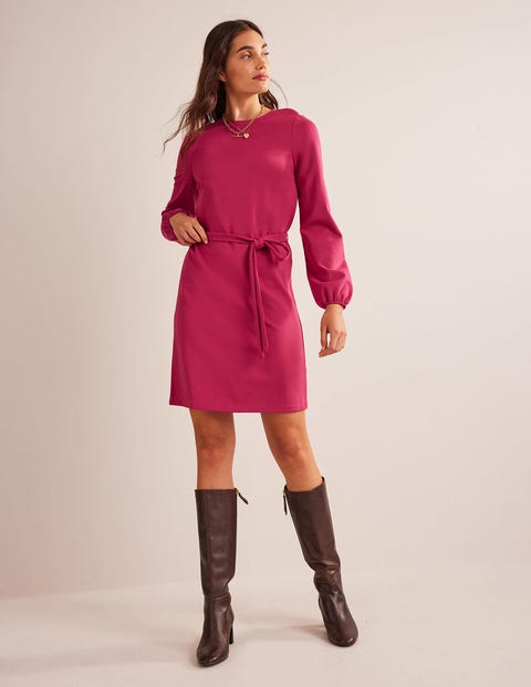 Violet Ponte Shift Dress Warm Cranberry