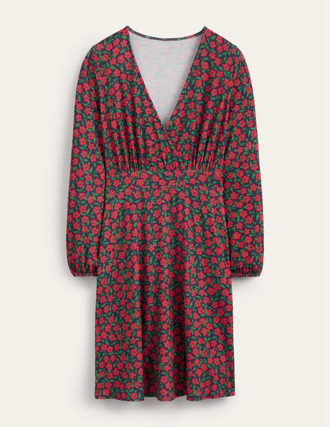 Boden Willow Jersey Dress Hot Pepper, Petal Pop Women