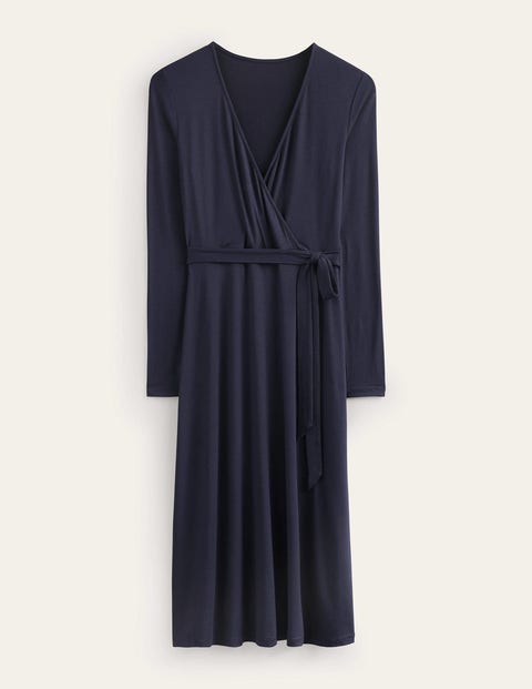 Nina Jersey Midi Dress Blue Women Boden