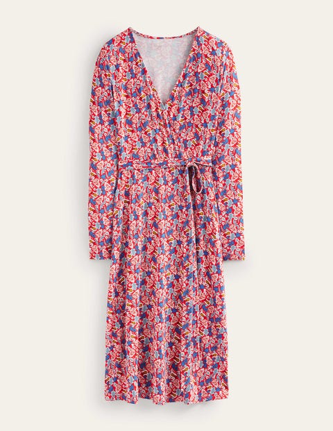 Nina Jersey Midi Dress - Hot Pepper, Tulip Bloom | Boden UK