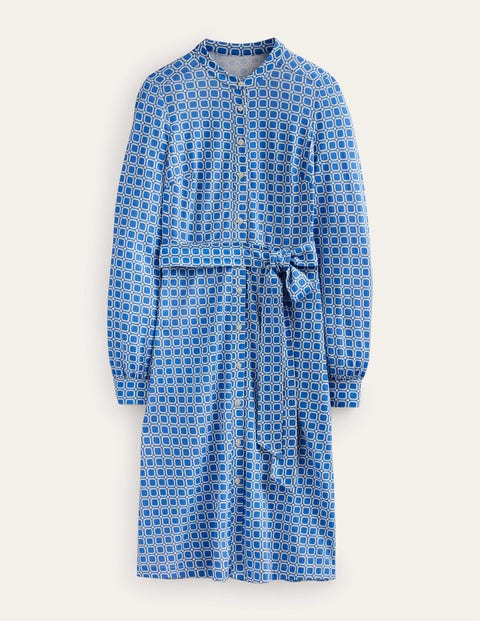 boden julia jersey shirt dress Boden Julia Jersey Shirt Dress Cyan, Block Cube Women