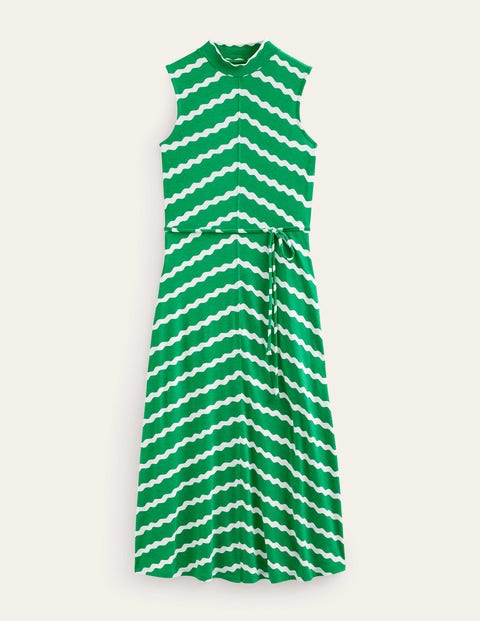 Sleeveless Jersey Midi Dress Green Women Boden