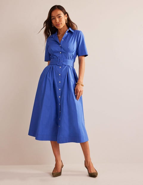 Pippa Midi Shirt Dress - Cobalt Blue | Boden US