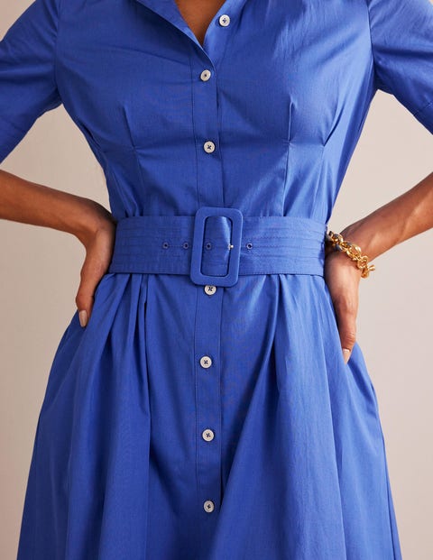 Pippa Midi Shirt Dress - Cobalt Blue | Boden EU