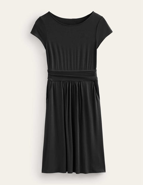 Amelie Jersey Dress Black Women Boden