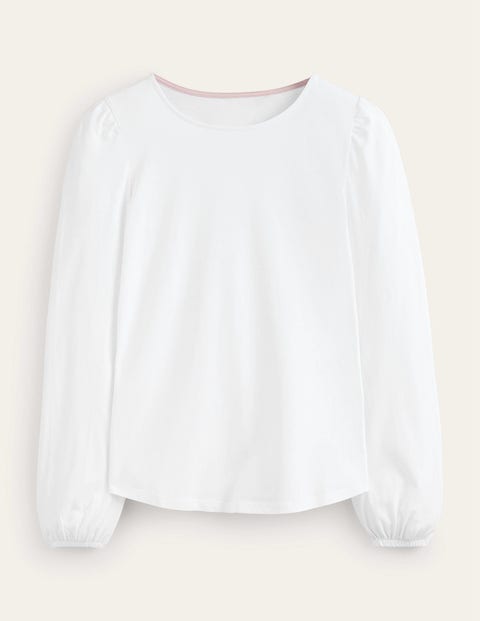 Boden Supersoft Long Sleeve Top White Women