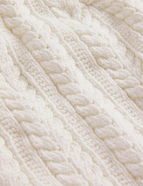 Bow-Trim Cropped Cardigan - Warm Ivory | Boden UK