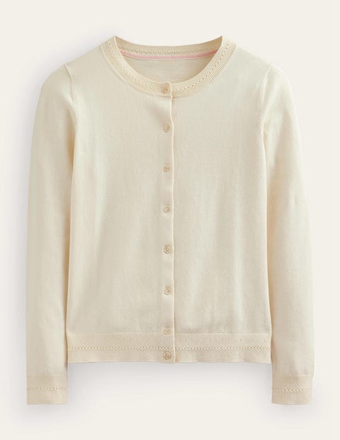 Catriona Cotton Cardigan Ivory Women Boden