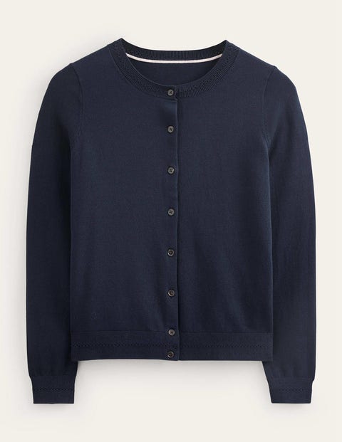 Boden Catriona Cotton Cardigan Navy Women