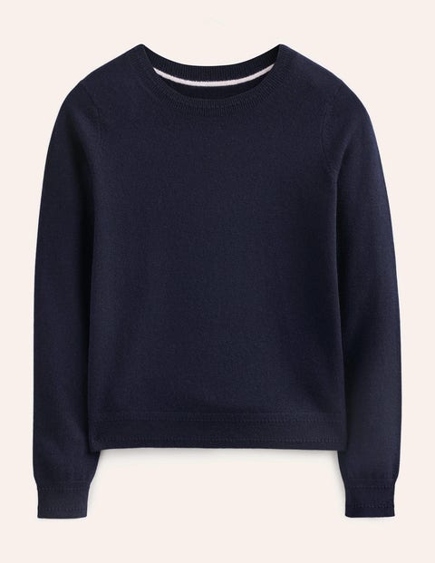 Eva Cashmere Crew Neck Jumper Blue Women Boden