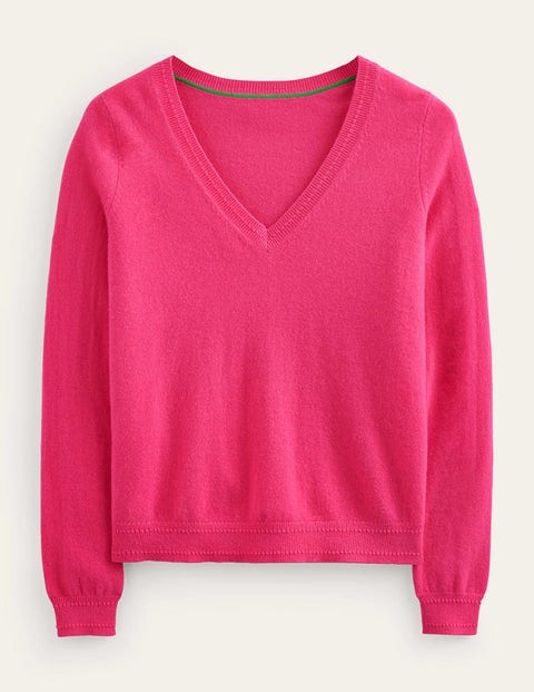 Boden Eva Cashmere V-neck Sweater Jazzy Women