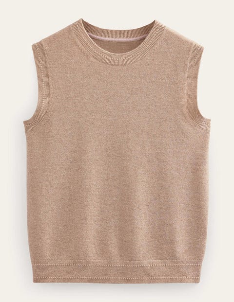 Boden Eva Cashmere Tank Chinchilla Melange Women