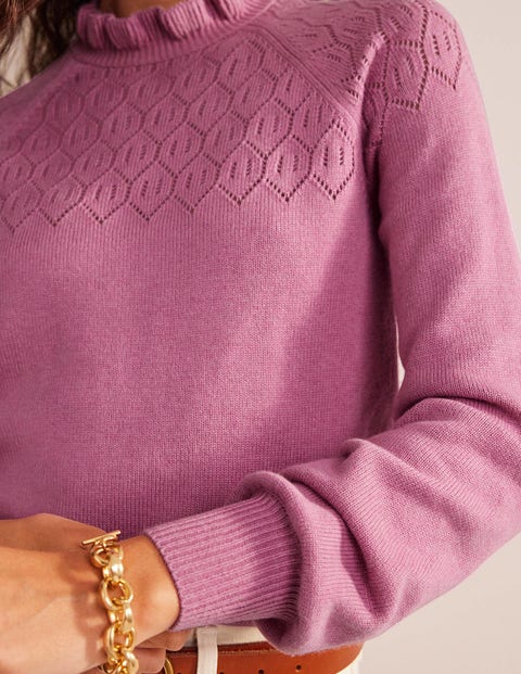 Pullover mit Pointelle-Detail - Erdbeer-Sorbet | Boden DE