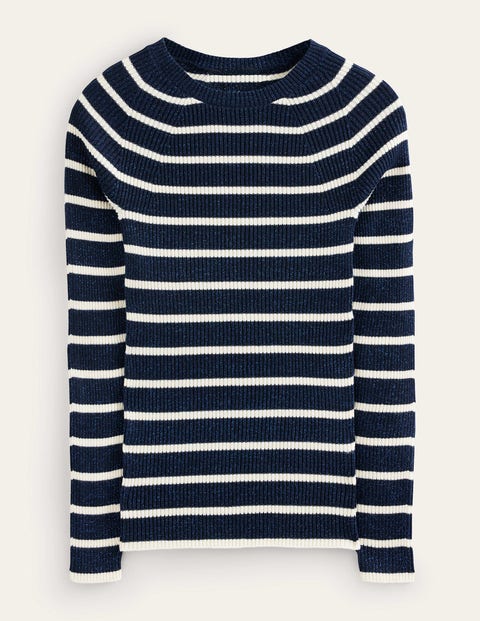 Effie Sparkle Stripe Jumper Ivory Women Boden