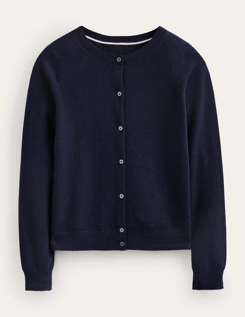 Boden Eva Cashmere Crew Cardigan Navy Women