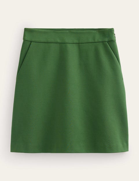 Ponte A-line Mini Skirt Green Women Boden