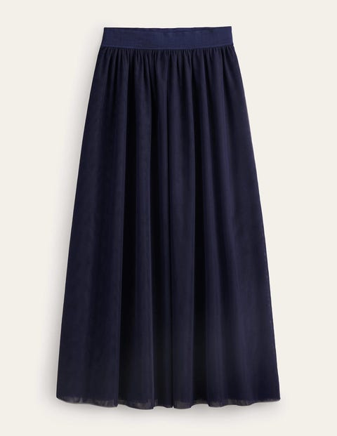 Boden Tulle Full Midi Skirt Navy Women