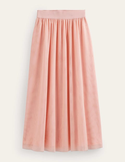 Tulle Full Midi Skirt Pink Women Boden