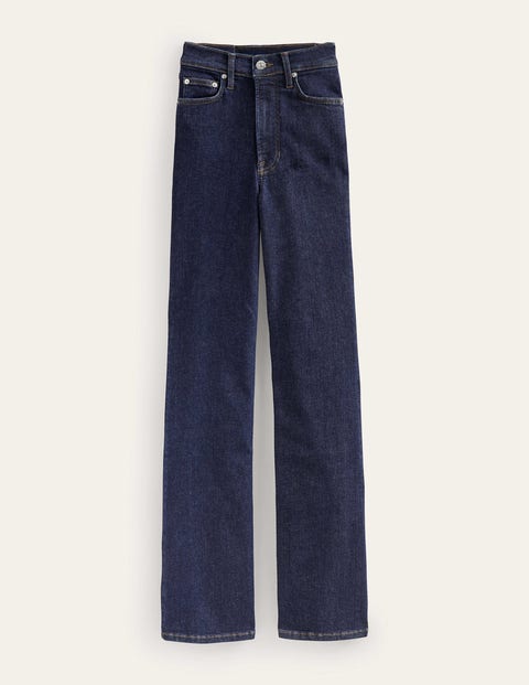 High Rise Seam Wide Leg Jeans - Vintage Blue