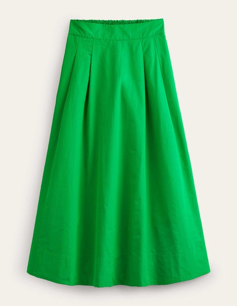 Taffeta Pull-on Midi Skirt Green Women Boden