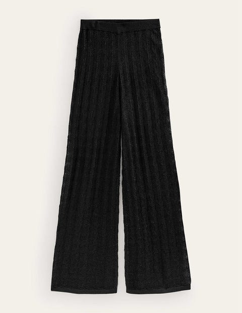 Knitted Beach Trousers Black Women Boden