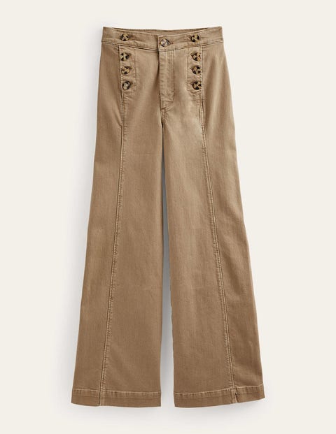 Sailor Wide Leg Trousers Brown Women Boden