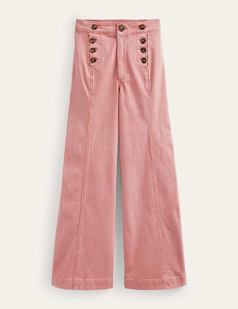 Sailor Wide Leg Trousers Pink Women Boden