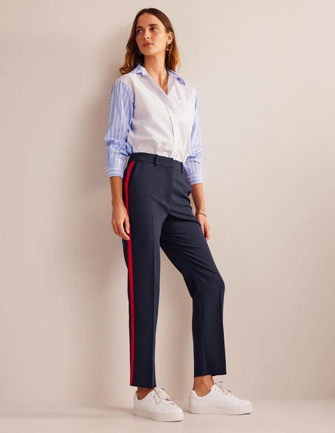 Kew Side Stripe Pants - Navy w/side stripe