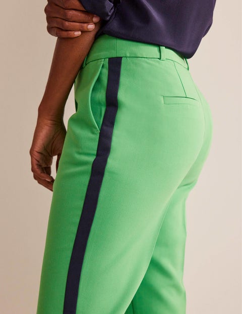 Kew Side Stripe Pants - Bright green w/side stripe | Boden US