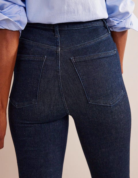 Patch Pocket Straight Jeans - Indigo Rinse | Boden US