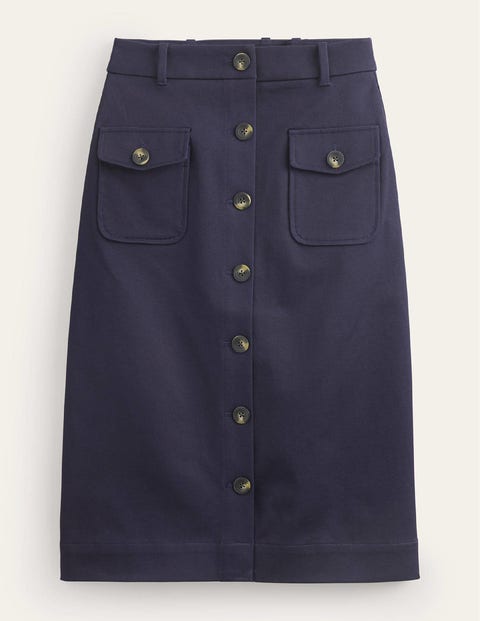Boden Utility Pocket Midi Skirt Navy Women