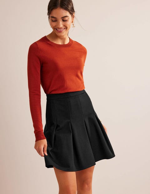 Flippy Ponte Mini Skirt - Black