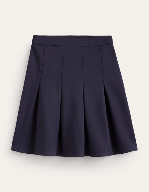 Flippy Ponte Mini Skirt - Navy | Boden UK