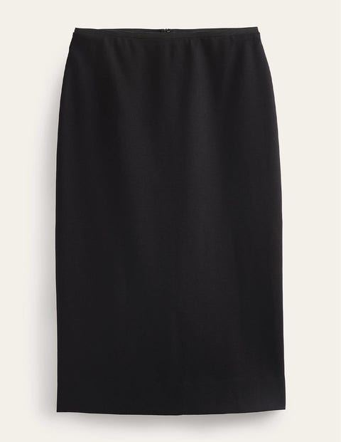 jupe midi en jersey stretch femme boden, blk