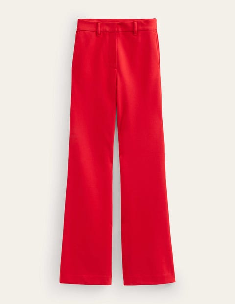 brompton ponte trousers red women boden, hot pepper